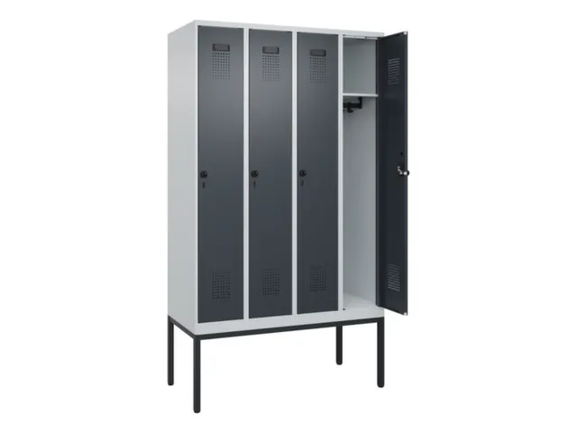 locker,HxBxD 2120x1200x500mm,4vak,vak B 300mm,draaigrendel