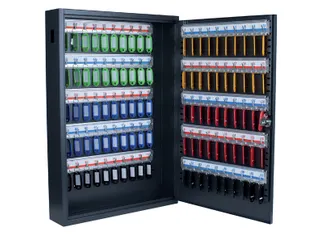 Sleutelkast Pavo deluxe 100 haken 550x380x90mm cilinderslot grijs - 1