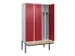 locker met bank,voor scheiding van kleding,HxBxD 2120x1200x815mm,3vak