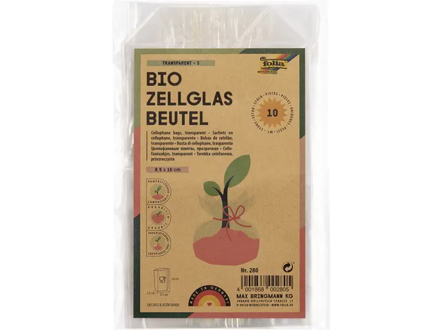 Cellofaanzak Folia 95x160mm 10 stuks transparant