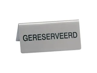 Bordje gereserveerd 2 zijdig - 1