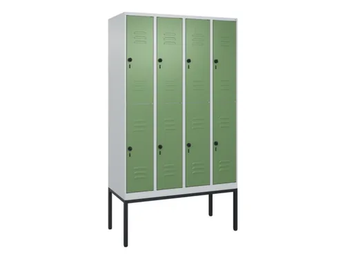 dubbeldekse locker,HxBxD 2120x1200x500mm,4x2vak.,vak B 300mm