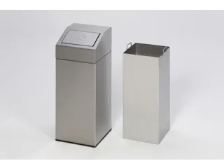 Afvalverzamelaar 45 Liter 790X320X320Mm Sticker Metaal Antiekzilver - 2