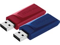 USB 2.0 Slider USB-stick 32GB, pak 2 stuks