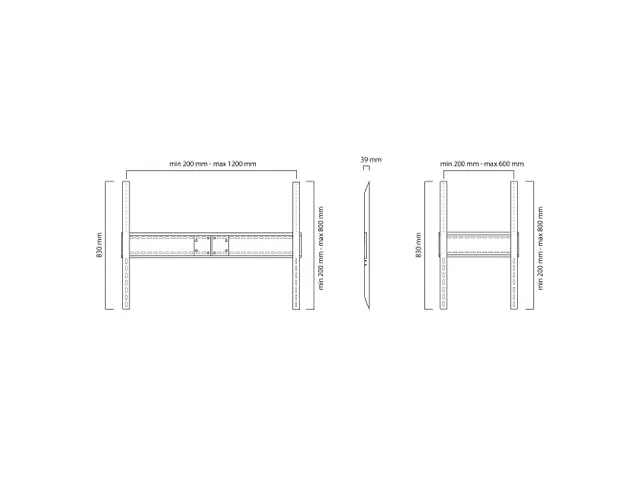 Flatscreen Wall Mount blk 60-100in 150KG