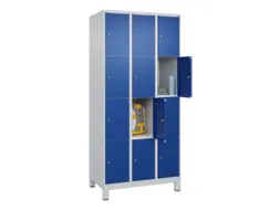 lockerkast,HxBxD 1950x900x500mm,3x4vakken,vak B 300mm,cil.-slot,voeten