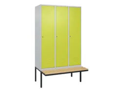 locker voor scheiding van kleding,HxBxD 2120x1200x815mm,3vak