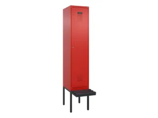 locker met bank,voor scheiding van kleding,HxBxD 2120x400x815mm,1vak - 2