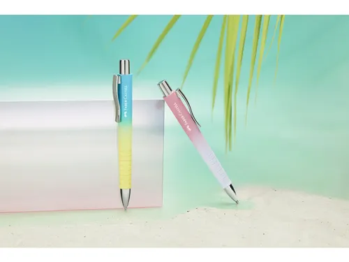 Balpen Faber-Castell Polyball Summer 24 x 2 kokers elk 12 stuks Sunset