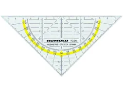 Geodriehoek Rumold 1026 160mm transparant