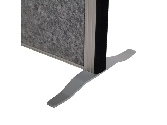 MAULcocoon scheidingswand akoestisch 100x180cm grijs Voet Zilver