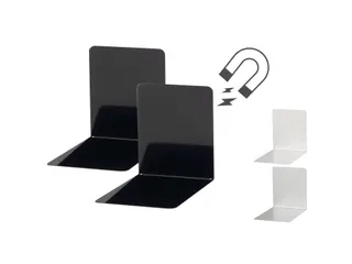 Boekensteun MAUL staal magnetisch 14x12x14cm set 2 zwart - 10