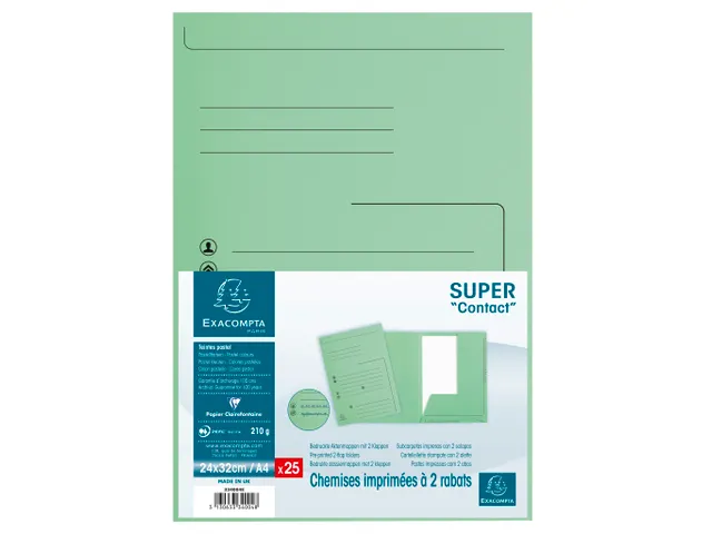 Pk25 Map bedrukt SUP ER 210 2 klep groen