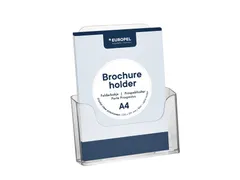 Folderhouder Europel tafel/wand A4 41mm transparant