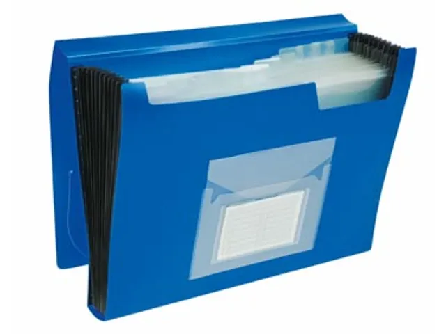 Voorordner A4 PP 13 Vaks Elastieksluiting Blauw