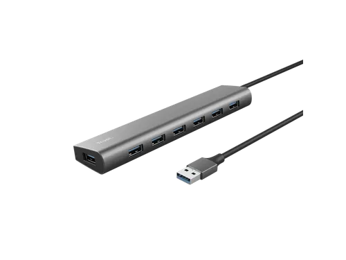 Hub Trust HALYX 7-port USB-A 3.2 zilver