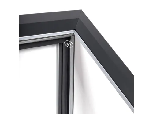 Vitrinekast mededelingenbord Outdoor 15xA4 met gasveer Antraciet