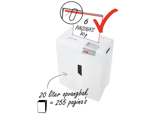 Papiervernietiger Hsm Shredstar X6Pro Snippers 2X15Mm P-5
