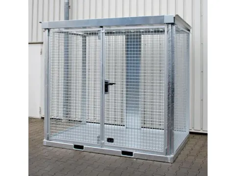 gasflessendepot,v. 60xØ 230mm fles,HxBxD 2260x2535x1575mm,m. deksel