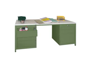 werkplaatsbureau,HxBxD 720x1700x800mm,RAL7035,front RAL3000 - 2