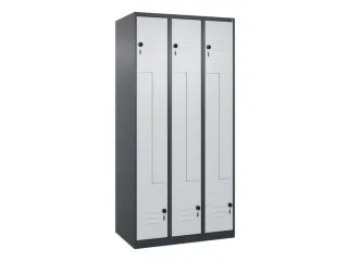 Z-garderobekast,HxBxD 1850x900x500mm,vak B 150/300mm,draaigrendel - 1