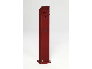 Combi-asbakstaander vierkant staalplaat 2/5 liter 1150x180x150mm Rood - 2