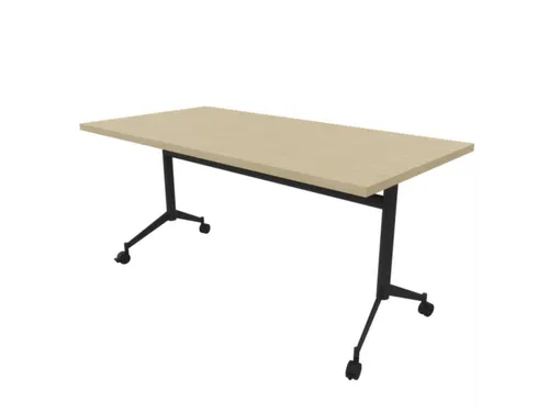 klaptafel,HxBxD 750x1600x800mm,hoekig,T-voet donkergrijs,ovale buis