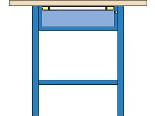 werkbank,HxBxD 845x1000x700mm,multiplexblad,RAL7035,front RAL7035 - 1