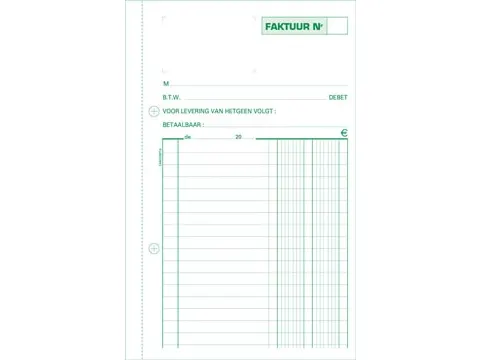 Facturen, Ft 21 X 13,5 Cm, Tripli, Verticaal, Nederlandstalig