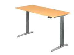 bureau assis-debout à régl. de haut. élec. HxlxP 650-1290x1800x800m