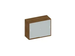 Schuifdeurkast 770x1000x430mm Romp Noten Decor Front Lichtgrijs