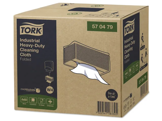 Tork Industrial Reinigingsdoeken W4 - Heavy-Duty, Wit | 60 Stuks | Multifunctioneel