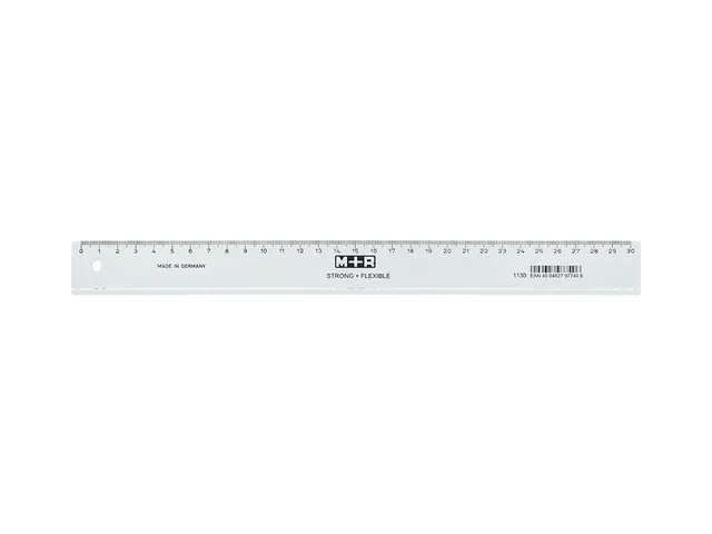 Latte M+R 30 cm plastique transparent et flexible incassable