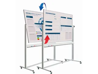 Kantelbord Whiteboard Dubbelzijdig Bedrukt 100x180cm staal alu-profiel - 1