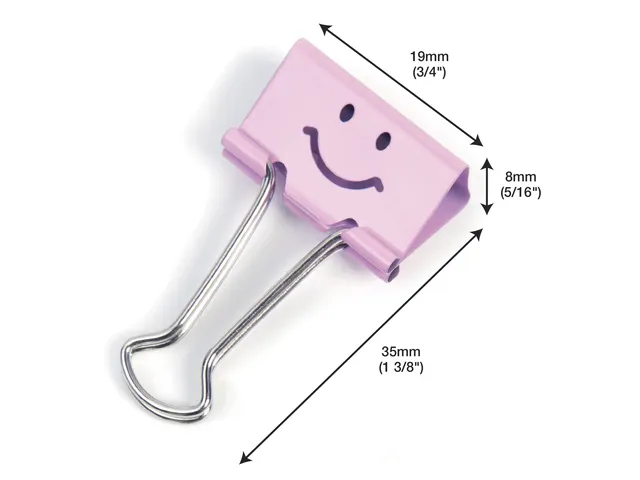 Omslagklem Lichtroze Emoji 19Mm 20 Stuks