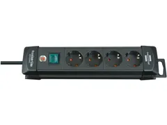 Stekkerdoos Brennenstuhl Premium 4 voudig 1.8 meter zwart