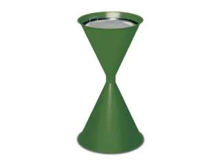 Zandasbak Staalplaat 730x400mm Ronde Trechter Verzinkt Ral6001 - 2