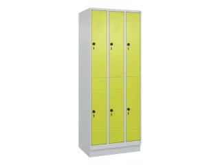 dubbeldekse locker,HxBxD 1950x750x500mm,3x2vak.,vak B 250mm - 1