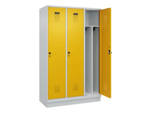 locker voor scheiding van kleding,HxBxD 1950x1200x500mm,3vak