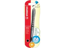 Rollerpen Stabilo Worker Colorful zwart blister 0.5mm