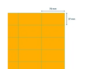 Etiket 70x37mm Fluor Oranje 100 Vel - 3