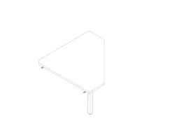 koppelelement voor bureau,90 °,HxBxD 730x840x840mm,v. C-voet,blad wit