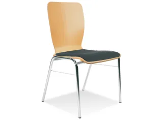 Houten Kuipstoel Beukenhouten Zitschaal Zitkussen Bekleding Zwart - 2