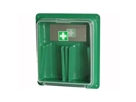 Barikos wandhouder voor 2 flessen oogspoelmiddel, groen, per stuk