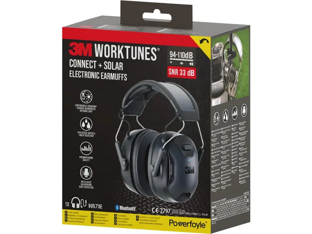 WorkTunes Connect Solar gehoorbeschermer Bluetooth