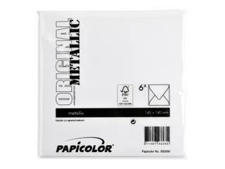 Envelop Papicolor 140x140mm Parelwit Gegomd - 3