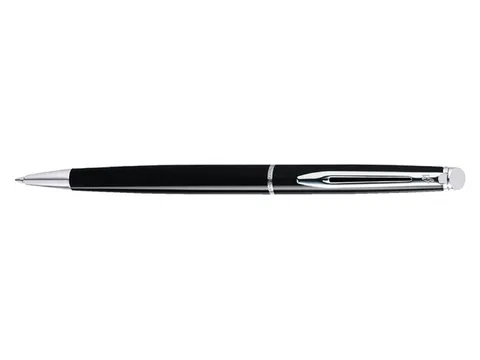 Balpen Waterman Hémisphère Black lacquer CT Medium Blauwe inkt
