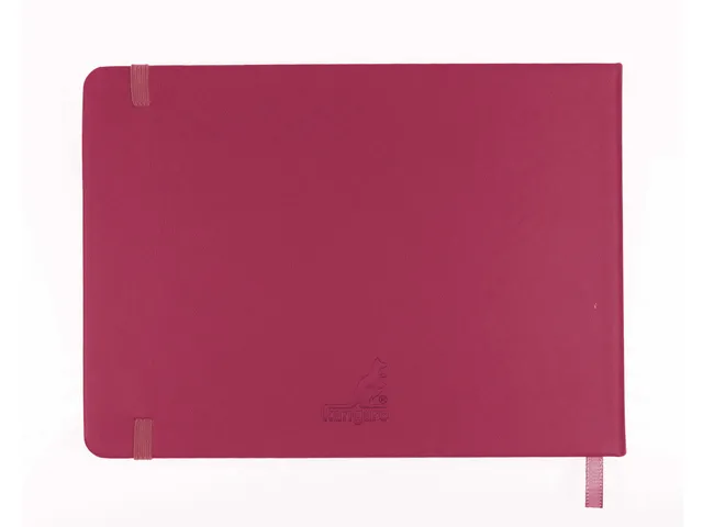 Schetsboek Kangaro A5 landscape ruby PU HC 80 vel 140gr roomwit met el
