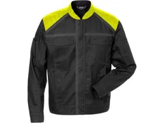 Fristads 4555 STFP werkjas, zwart/fluo geel, maat L, per stuk
