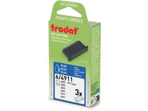 Trodat Vervangkussen voor stempel 4911/4820/4822/4846 3 stuks Blauw